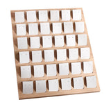 Max Maxb Bamboo Tray Earrings Display Stand Jewelry Expositor Ear Studs Holder White