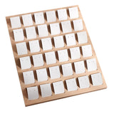 Max Maxb Bamboo Tray Earrings Display Stand Jewelry Expositor Ear Studs Holder White