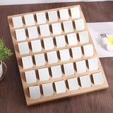 Max Maxb Bamboo Tray Earrings Display Stand Jewelry Expositor Ear Studs Holder White