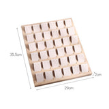 Max Maxb Bamboo Tray Earrings Display Stand Jewelry Expositor Ear Studs Holder White