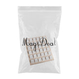 Max Maxb Bamboo Tray Earrings Display Stand Jewelry Expositor Ear Studs Holder White