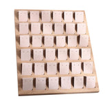 Max Maxb Bamboo Tray Earrings Display Stand Jewelry Expositor Ear Studs Holder Beige