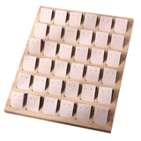 Max Maxb Bamboo Tray Earrings Display Stand Jewelry Expositor Ear Studs Holder Beige