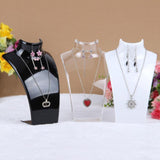 Max Acrylic Necklace Pendant Display Bust Mannequin Stand Holder White