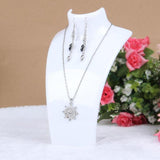 Max Acrylic Necklace Pendant Display Bust Mannequin Stand Holder White