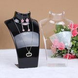 Max Acrylic Necklace Pendant Display Bust Mannequin Stand Holder Black