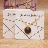 Maxbell Exquisite Necklace Display Card 5x5cm Square Jewelry Show Board Style 8