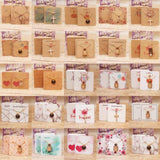 Maxbell 100pcs Jewerly Tag Square Stud Display Packing Card for Gift Tag Label A