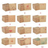 Maxbell 100pcs Jewerly Tag Square Stud Display Packing Card for Gift Tag Label A