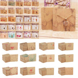 Maxbell 100pcs Jewerly Tag Square Stud Display Packing Card for Gift Tag Label A