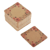 Maxbell 100pcs Jewerly Tag Square Stud Display Packing Card for Gift Tag Label E