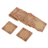 Maxbell 100pcs Jewerly Tag Square Stud Display Packing Card for Gift Tag Label E