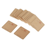 Maxbell 100pcs Jewerly Tag Square Stud Display Packing Card for Gift Tag Label H