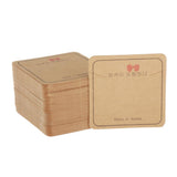 Maxbell 100pcs Jewerly Tag Square Stud Display Packing Card for Gift Tag Label H