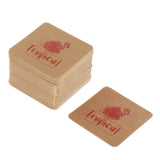 Maxbell 100pcs Jewerly Tag Square Stud Display Packing Card for Gift Tag Label K