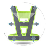 Max Reflective Vest High Visibility Construction Safety Vest Safety Clothing Fluorescent Yellow (Gray Reflective Strip)