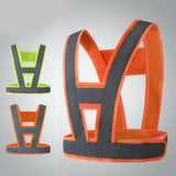 Max Reflective Vest High Visibility Construction Safety Vest Safety Clothing Orange (Gray Reflective Strip)