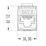 Max Cat6 RJ45 Wall End Plug Keystone Jack Shielded Module Modular Female Adapter