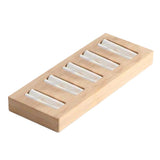 Max Maxb Wooden Earrings Rings Jewelry Display Tray Organizer Holder 5 Slots White