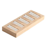 Max Maxb Wooden Earrings Rings Jewelry Display Tray Organizer Holder 5 Slots White