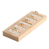 Max Maxb Wooden Earrings Rings Jewelry Display Tray Organizer Holder 5 Slots White