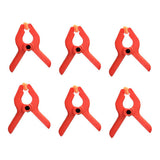 Maxbell 6Pcs 2 inch Plastic Nylon Spring Clamp Photography Background A Clips Red