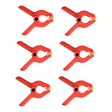 Maxbell 6Pcs 2 inch Plastic Nylon Spring Clamp Photography Background A Clips Red
