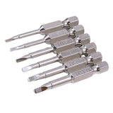 Maxbell 6Pieces Magnetic Triangle Head Screwdriver Bits S2 Steel 1/4 Hex Shank 50mm