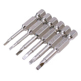 Maxbell 6Pieces Magnetic Triangle Head Screwdriver Bits S2 Steel 1/4 Hex Shank 50mm