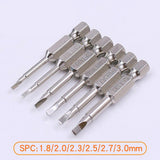 Maxbell 6Pieces Magnetic Triangle Head Screwdriver Bits S2 Steel 1/4 Hex Shank 50mm