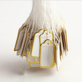 Maxbell Jewellery Ring Labels Price Tags Tie On White Strung Price Tags Golden