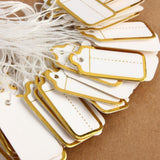 Maxbell Jewellery Ring Labels Price Tags Tie On White Strung Price Tags Golden