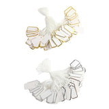 Maxbell Jewellery Ring Labels Price Tags Tie On White Strung Price Tags Golden