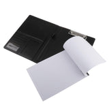 Maxbell File Folder Paper Organizer Document Holder Writing Pad PU Leather Black
