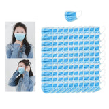 Maxbell 100x Disposable Masks 3ply Non-woven Cloth Anti-Dust Anti-Smoke Safe Protect