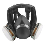 Maxbell Full Face Smoke Gas Filter Guards Shields Anti-fog Facepiece w/ Cartrige