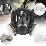 Maxbell Full Face Smoke Gas Filter Guards Shields Anti-fog Facepiece w/ Cartrige