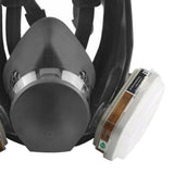 Maxbell Full Face Smoke Gas Filter Guards Shields Anti-fog Facepiece w/ Cartrige
