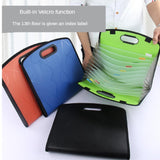 Maxbell Portable Organ Bag Office Business Large-capacity Multi-layer Folder Orange