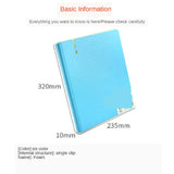 Maxbell 2 Pieces Solid Color Folders Business Storage Writing Board Folder  Blue