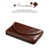 Maxbell Portable PU Leather Business Cards Holder Name Card Storage Cardcase Coffee