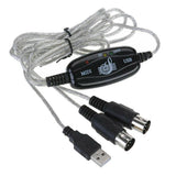 Maxbell 2m USB IN OUT MIDI Interface Cable Converter PC to Music Keyboard Adapter