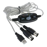 Maxbell 2m USB IN OUT MIDI Interface Cable Converter PC to Music Keyboard Adapter
