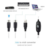 Maxbell 2m USB IN OUT MIDI Interface Cable Converter PC to Music Keyboard Adapter
