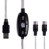 Maxbell 2m USB IN OUT MIDI Interface Cable Converter PC to Music Keyboard Adapter