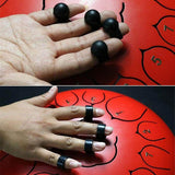 Maxbell 4x Steel Tongue Drum Finger Picks, Silicone Knocking Finger Sleeves Handpan