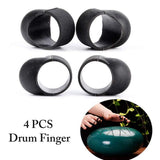 Maxbell 4x Steel Tongue Drum Finger Picks, Silicone Knocking Finger Sleeves Handpan