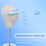 Maxbell Safety Full Face Shield Child Washable Protect Cover Face Mask Visor Rainbow