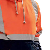 Maxbell Safety High Visibility Mens Hoodie Sweatshirt Tops Sports Roadside Emergency orange S