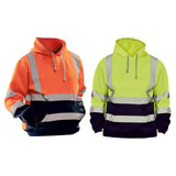 Maxbell Safety High Visibility Mens Hoodie Sweatshirt Tops Sports Roadside Emergency orange S